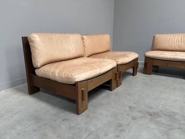 Mid-century brutalist lounge group, 1970s