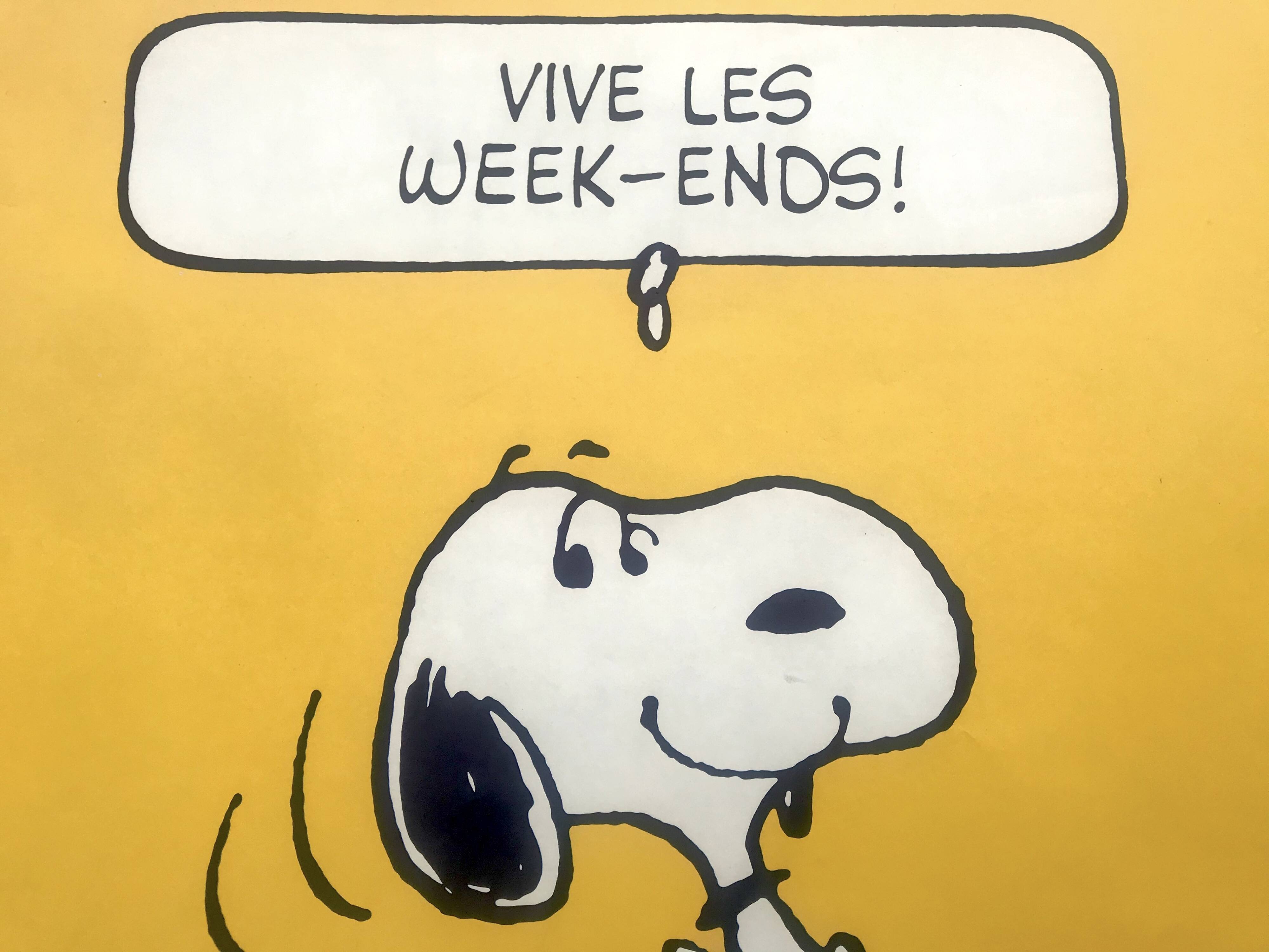Snoopy 1958 "Weekend" poster