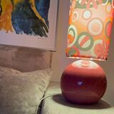 Table lamp, handmade lampshade.