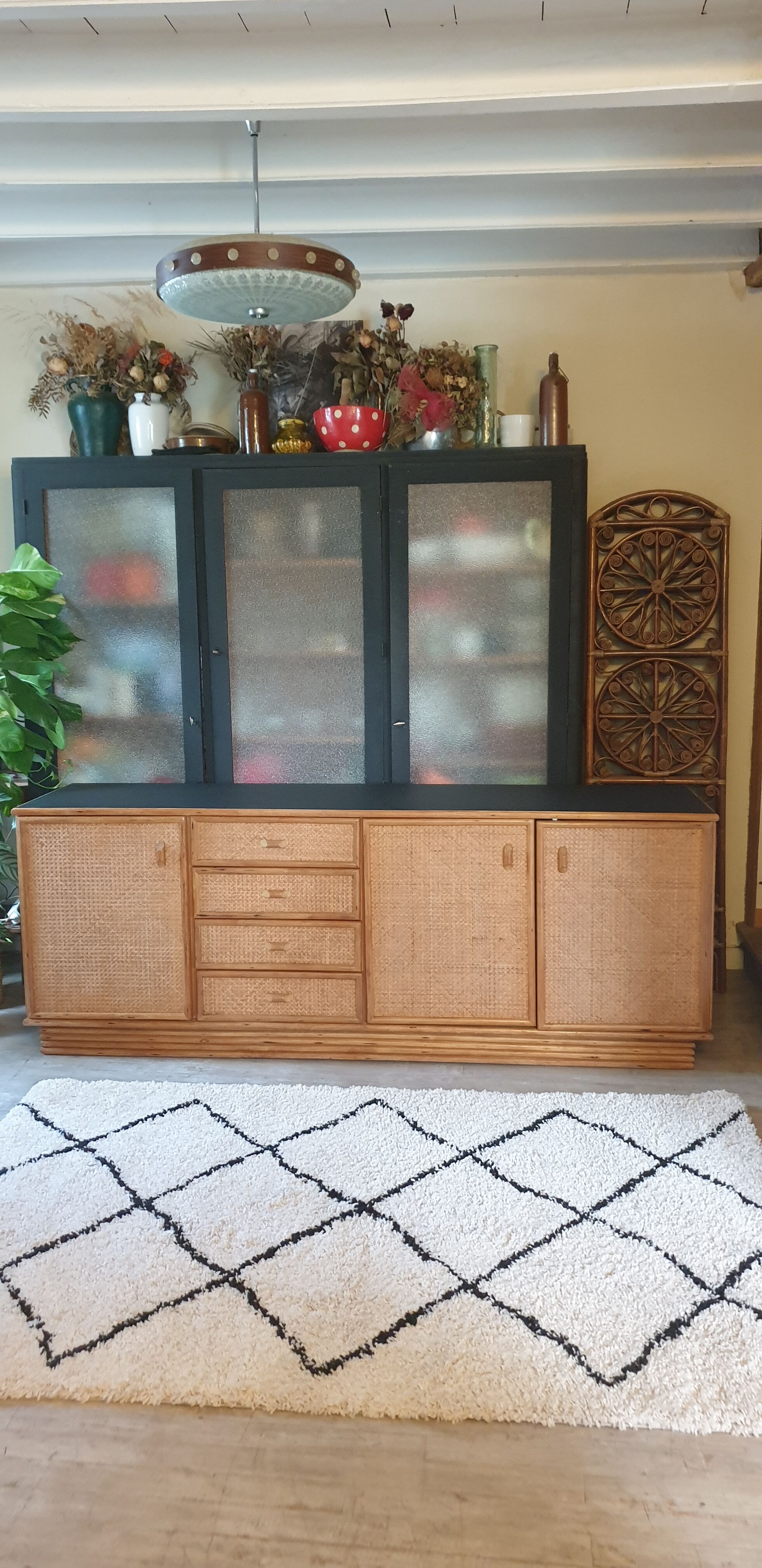 Bamboo and canning sideboard