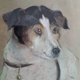Tableau ancien animalier, Pastel.