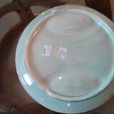 2 assiettes à aspergee, artichaud Barbotine 19 ème