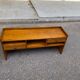 Vintage solid wood desk with removable secretary in colonial style from the 1960s.