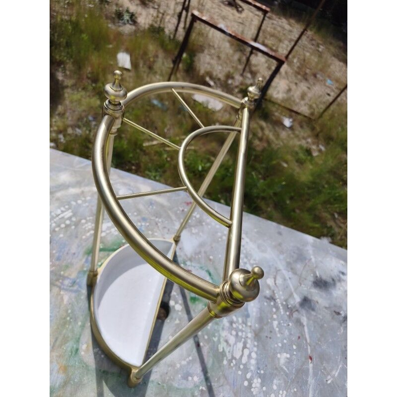 Umbrella stand 1900 brass, cast iron and steel