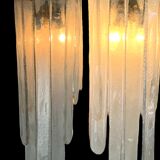 Pair of sconces " called murano waterfall " by carlo nason for mazzega