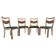 Set of 4 Czech Art Deco Walnut Dining Chairs in Green Velvet, 1930s