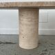 Oval travertine coffee table