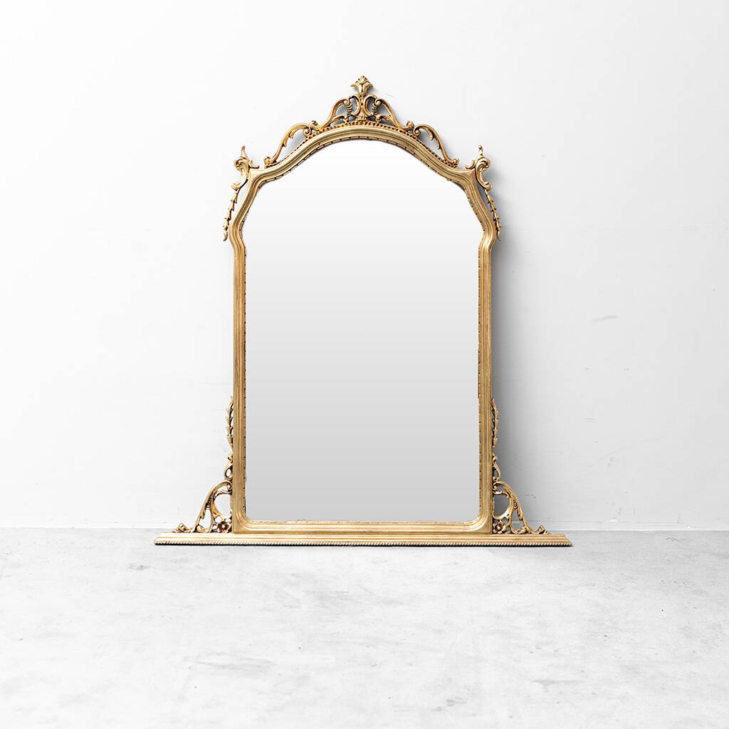 Vintage carved wood and gold leaf mirror – Louis XV style 120x5x135