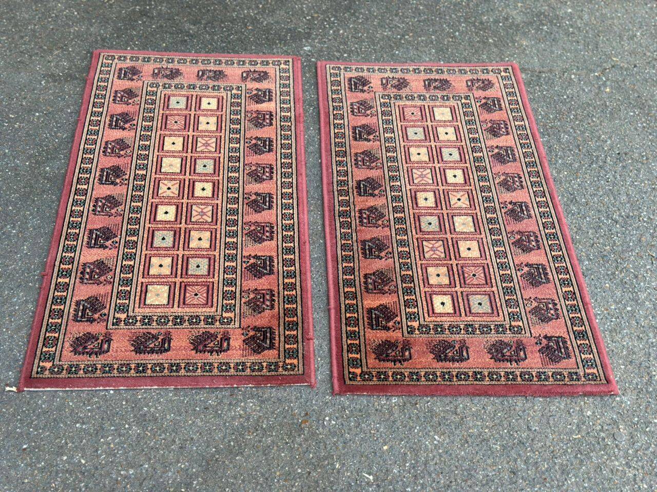 2 Persian rugs for bedside 100% pure virgin wool Saint-Maclou