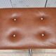 Vintage adjustable stool in brown leatherette with chrome legs, 1970s
