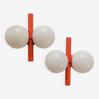 Sputnik wall lights by Kaiser Leuchten orange