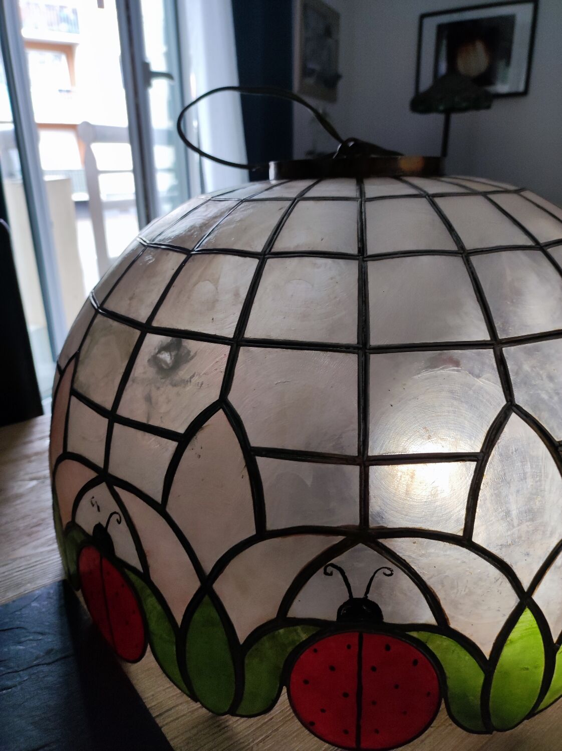 Ladybug mother-of-pearl chandelier