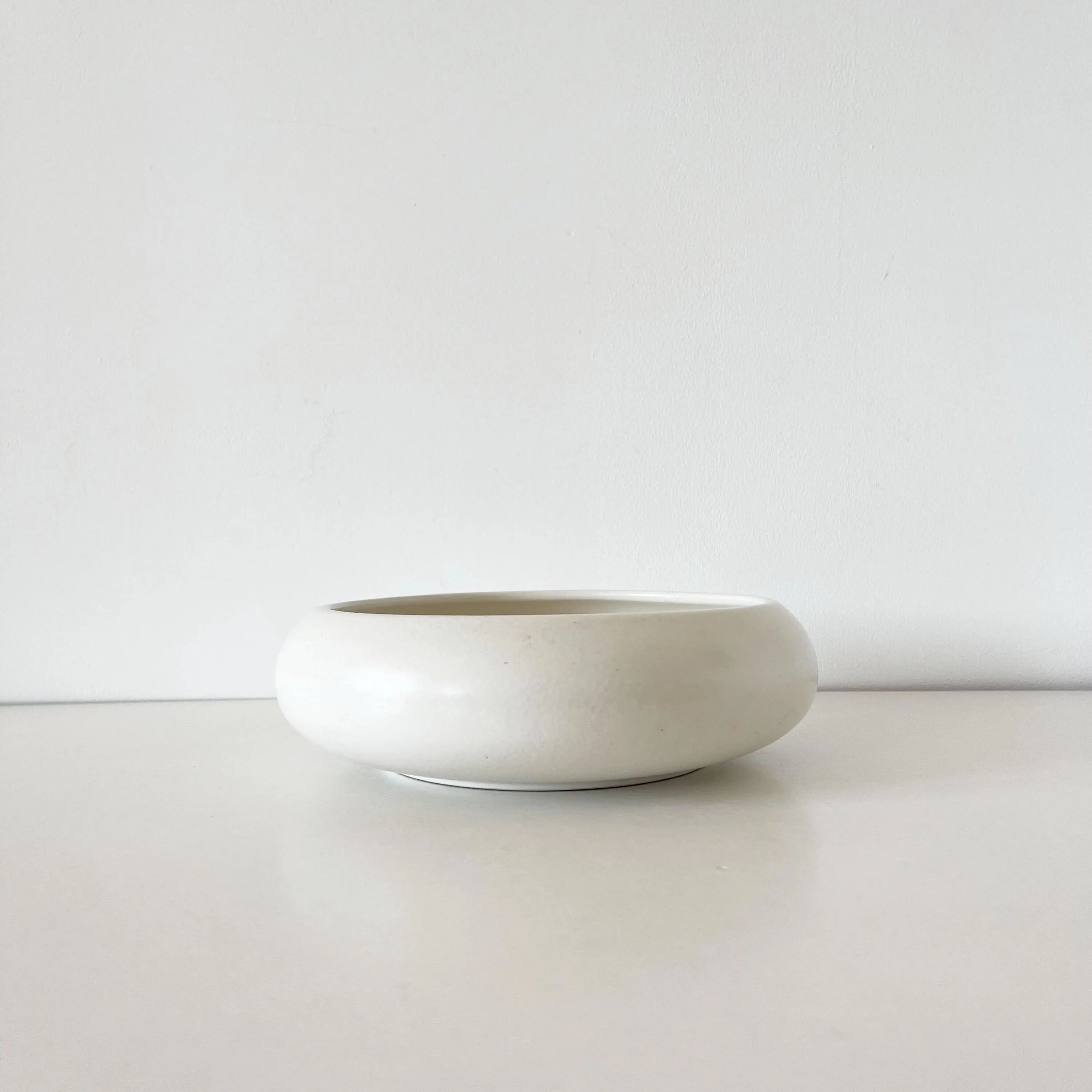 Matte white ceramic bowl, 1950s