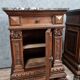 Pair of ceremonial furniture or Renaissance walnut bedside tables around 1850