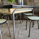 Formica and chrome extension table 2 stools 2 chairs