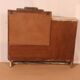 Old mirror - art deco shelf in original burmese teak ecru patina
