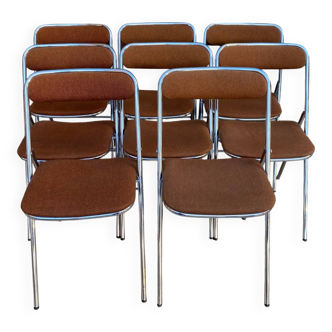 Chaises pliantes Souvignet années 70