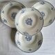4 Deep Plates in earthenware Moulin des Loups & Hamage model Lucien