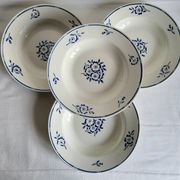 4 Deep Plates in earthenware Moulin des Loups & Hamage model Lucien