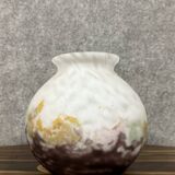 After Muller: marbled glass ball vase, Art Deco period, circa 1930