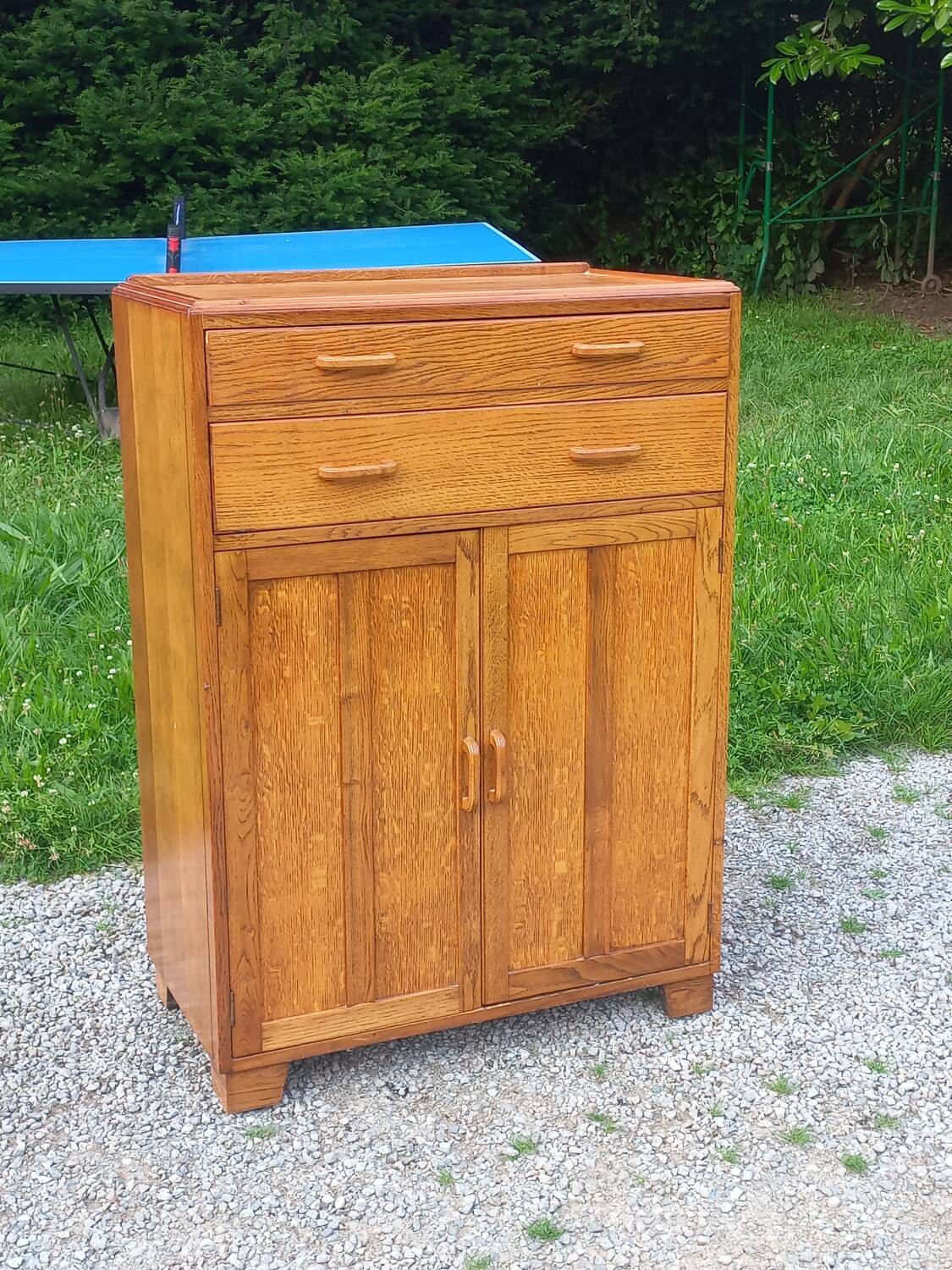 Parisian sideboard 2 doors 2 drawers at support height in oak