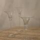 Trio of vintage glass paste candlesticks