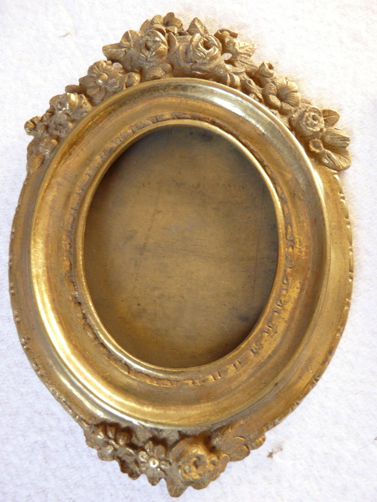 Beautiful pair of frame photo bronze gilded bronze miniature photo