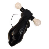 Vintage ceramic dumbbell lamp by JC Peiré