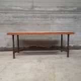 Table basse art populaire moderniste brutalist forme libre 1950 fer forgé