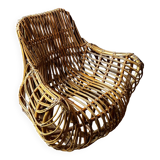 Handcrafted rattan armchair