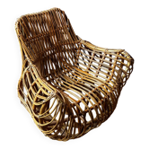 Fauteuil en rotin artisanal