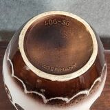 West Germany: Very large glazed ceramic vase - brown