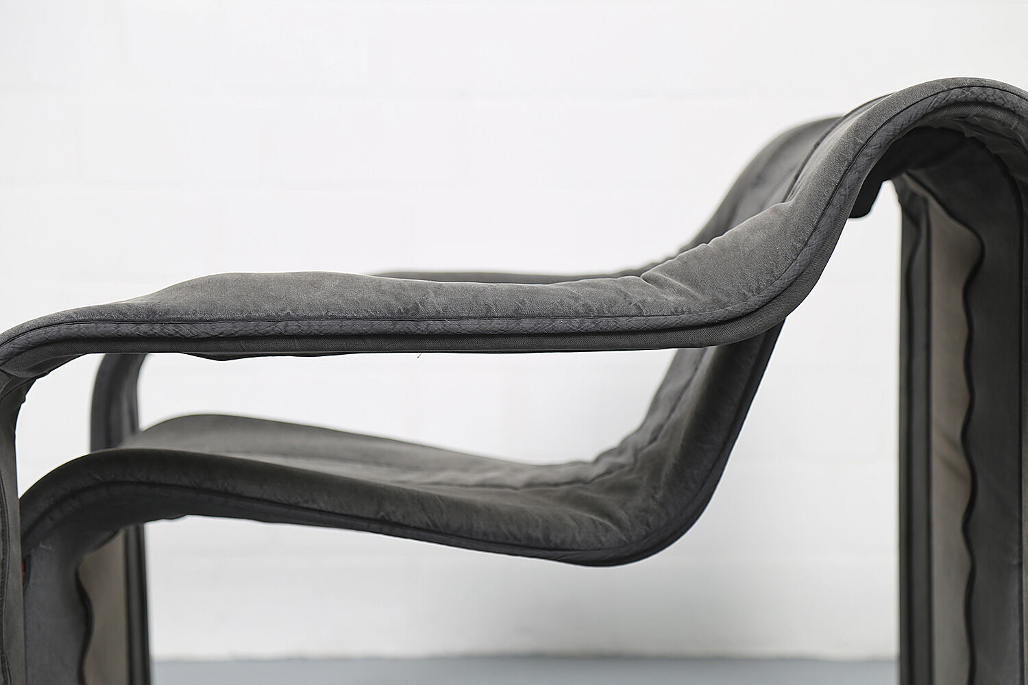 Danish design KEBE steeltube graphic upholstered lounge chair