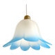 Suspension tulipe bleue vintage