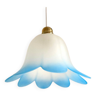 Vintage blue tulip pendant light