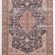 7x11 Vintage Red & Navy Blue Persian Rug, Oriental Rustic Decor, 228x338Cm