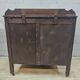 Antique chest of drawers on wheels with wood carving (key top drawer)