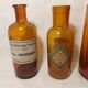Lot flacons pharmacie ambre