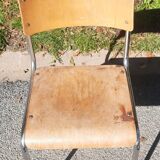 Vintage chair made of tube and wood