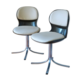 Paire de chaises pivotantes "Giroflex", design martin Stoll, 1975, modèle 7105