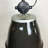 Industrial Black Enamel Factory Pendant Lamp, 1960s