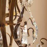 Lustre ancien en laiton et cristal