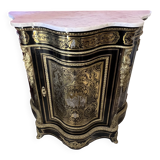 Low Boulle marquetry buffet, curved support furniture, Napoléon III period.