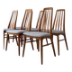 Six Vintage Wooden Dining Chairs Danish From Koefoed Hornslet