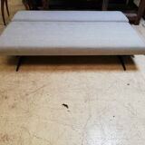 Large vintage convertible sofa bed, 70s, Czechoslovakia