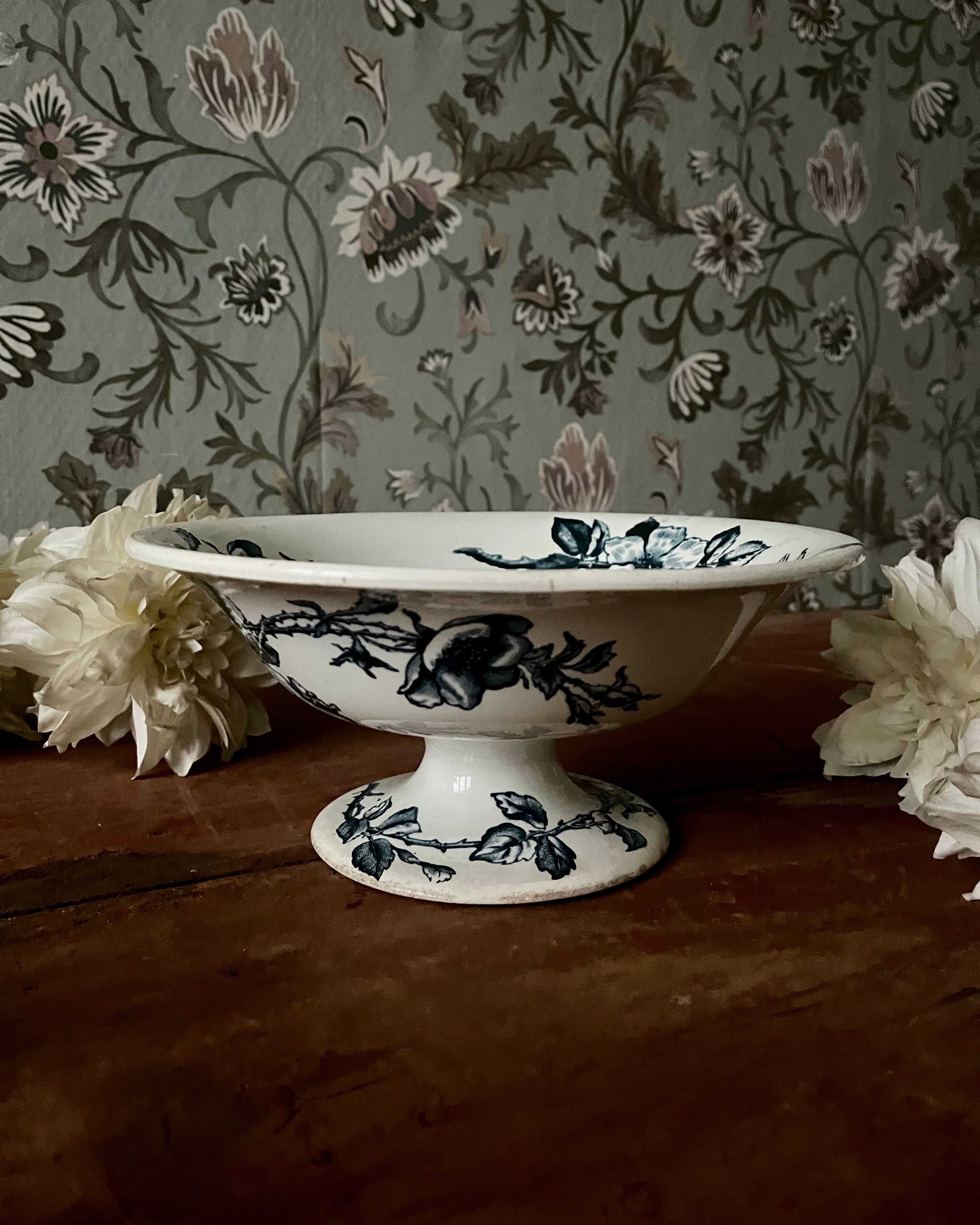 Compote dish Creil & Montereau model Rosa