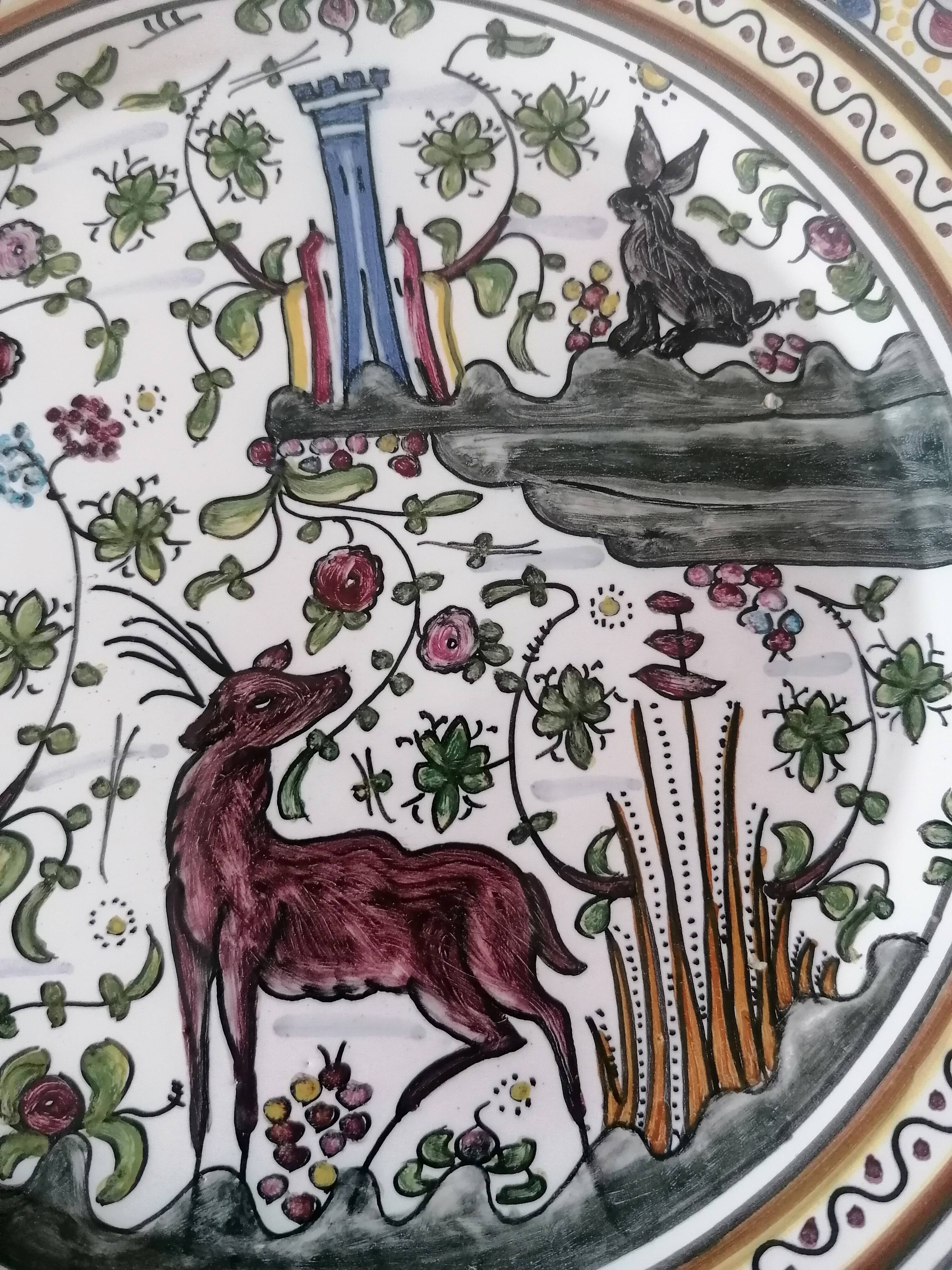 Two Coimbra Conimbriga earthenware plates.