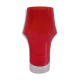 Red coloured glass vase Riihimaki Finland