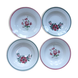 Set of 4 mixed porcelain soup plates from HBCM and Digoin 2008106