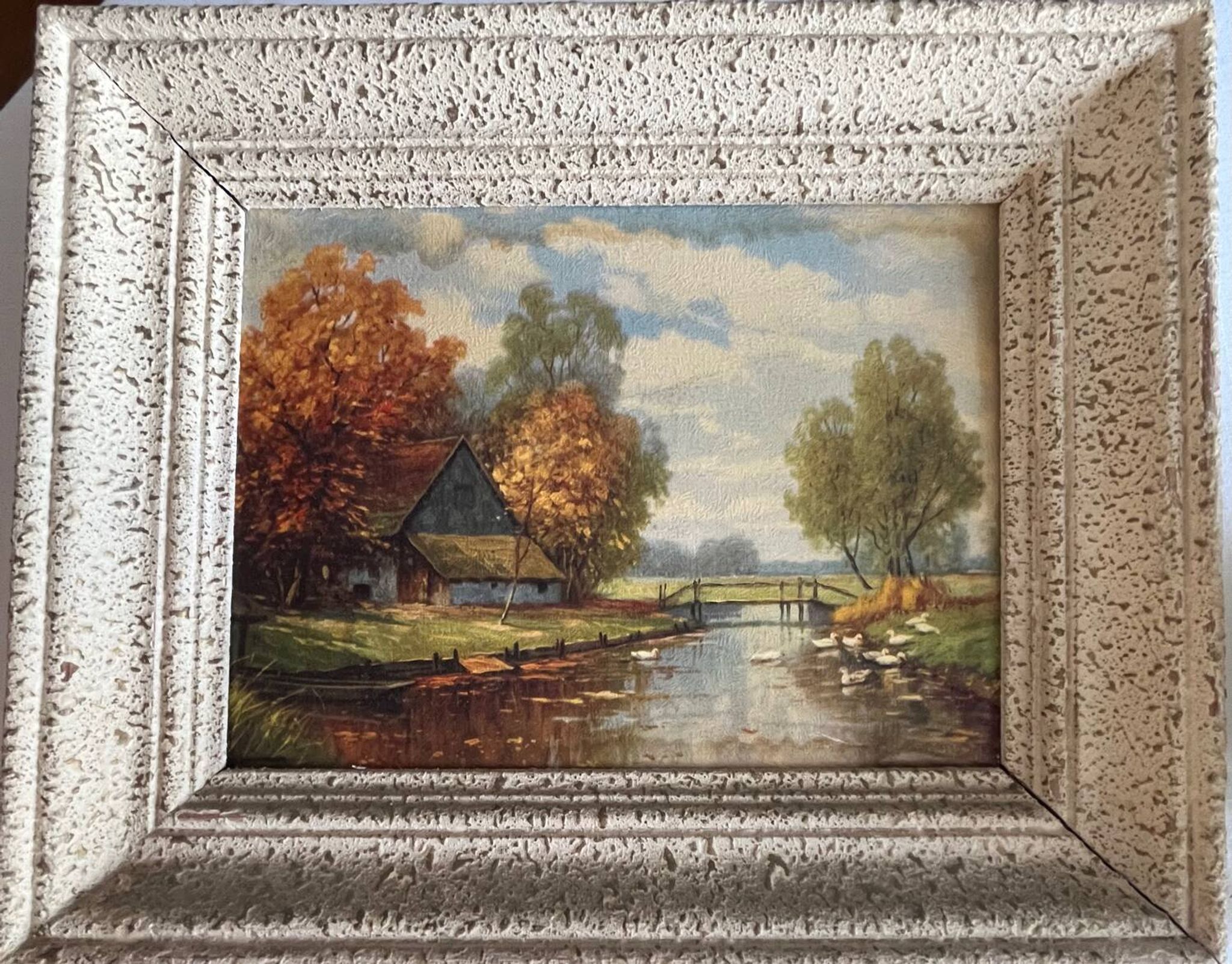Tableau: oil on hardboard - landscape